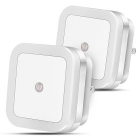 2Packs LED Night Lights Plug-in Light Sensor Lamps Cordless Indoor LED Lighting For Postpartum Mother Babysitter Aged Parent Bedroom Bathroom