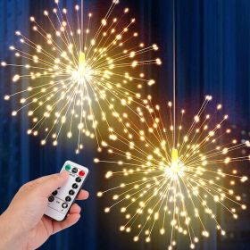 4Pcs 180Pcs Beads Firework Light Waterproof Battery Operated LED Copper Wire Fairy Lamps Patio Decorative Starburst String Lights with 8 Modes 10 Brig