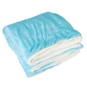 Fleece Throw Blanket Warm Soft Flannel Bed Cover Cuddly Cozy Sofa Travel Car Blanket w/ Queen King Throw Size Optional (Option: t(Queen_Turquoise t(Queen_Turquont)