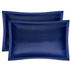 2 Pack Soft Silky Satin Pillow Case Hypoallergenic Breathable Bed Pillow Cover Queen Size Pillowcase Great for Hair Skin (Option: lowcase(Qavy)