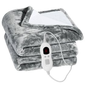 Electric Heated Flannel Throw Heated Blanket with 6 Heat Settings 1-8 Hours Auto off Washable for Home Office Usage 59x50in (Option: _152_127CM _152_12rn)