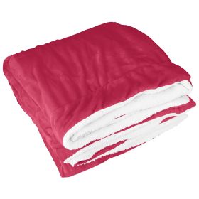 Fleece Throw Blanket Warm Soft Flannel Bed Cover Cuddly Cozy Sofa Travel Car Blanket w/ Queen King Throw Size Optional (Option: t(Throw_Red t(Throw_nt)
