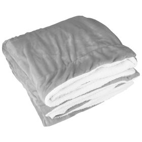 Fleece Throw Blanket Warm Soft Flannel Bed Cover Cuddly Cozy Sofa Travel Car Blanket w/ Queen King Throw Size Optional (Option: t(Queen_Grey t(Queen_Gnt)