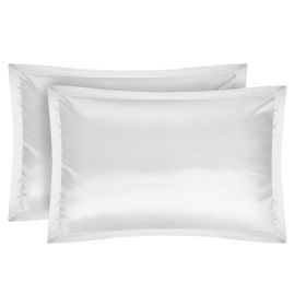 2 Pack Soft Silky Satin Pillow Case Hypoallergenic Breathable Bed Pillow Cover Queen Size Pillowcase Great for Hair Skin (Option: 6e)