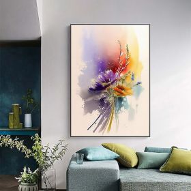 Hand Painted Oil Paintings Flower Oil Paintings On Canvas Wall Art Decoration Modern Abstract Oil Painting Living Room Hallway Luxurious Decorati (style: 01, size: 90X120cm)
