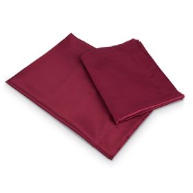 Luxury Silky Satin King Pillowcase Set (Option: owCase(Burgandy owCase(BurgaiK)