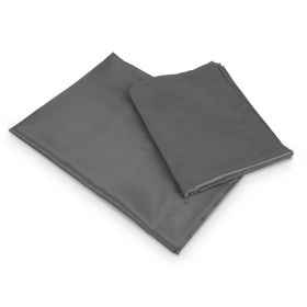 Luxury Silky Satin King Pillowcase Set (Option: owCase(Silver owCase(SiliK)